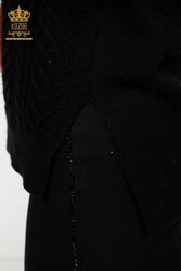 14GG Производство вискозного элитного трикотажа Свитера с вышивкой камнями Производитель женской одежды - 30097 | Настоящий текстиль - Thumbnail