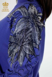 Angora İplikten Üretilen Triko Dik Yaka Kadın Giyim Üreticisi - 16597 | Reel Tekstil - Thumbnail