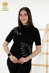 14GG Üretilen Viskon Elit Triko Dik Yaka Kadın Giyim Üreticisi - 16716 | Reel Tekstil - Thumbnail