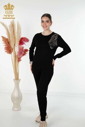 14GG Üretilen Viskon Elit Triko Eşofman Takım Kaplan Desenli Kadın Giyim Üreticisi - 16525 | Reel Tekstil - Thumbnail