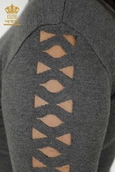 14GG Üretilen Viskon Elit Triko Kol Tül Detaylı Kadın Giyim - 15185 | Reel Tekstil - Thumbnail