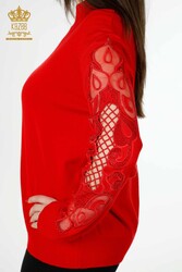 14GG Üretilen Viskon Elit Triko Tül Detaylı Kadın Giyim Üreticisi - 30021 | Reel Tekstil - Thumbnail