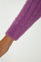 7GG Produced Wool Viscose Cardigan Angora Women's Clothing Manufacturer - 30321 | Real Textile - Thumbnail