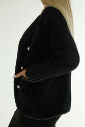 7GG Produzierte Wollviskose Strickjacke geknöpft Hersteller von Damenbekleidung - 30799 | Echtes Textil - Thumbnail