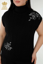 7GG Produjo Corespun Knitwear Sweater Floral Pattern Stone Bordado Ropa de mujer Fabricante - 30179 | Textiles reales - Thumbnail
