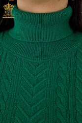 7GG produit Corespun pull en tricot motif floral pierre brodé fabricant de vêtements pour femmes - 30179 | Vrai textile - Thumbnail