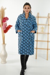 Manteau en viscose de laine produit par 7GG avec poches Fabricant de vêtements pour femmes - 19089 | Vrai textile - Thumbnail