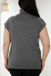 7GG produziert Corespun-Strickpullover, Blumenmuster, Steinstickerei, Hersteller von Damenbekleidung – 30179 | Echtes Textil - Thumbnail