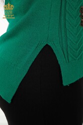 7GG produziert Corespun-Strickpullover, Blumenmuster, Steinstickerei, Hersteller von Damenbekleidung – 30179 | Echtes Textil - Thumbnail