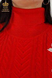 7GG produziert Corespun-Strickpullover, Blumenmuster, Steinstickerei, Hersteller von Damenbekleidung – 30179 | Echtes Textil - Thumbnail