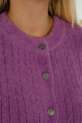 7GG Produzierter Woll-Viskose-Strickjacke Angora-Damenbekleidungshersteller - 30321 | Echtes Textil - Thumbnail