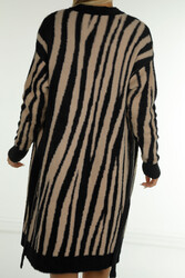 7GG Произведено Шерстяной Вискозный Кардиган Производитель женской одежды в полоску - 30312 | Настоящий Текстиль - Thumbnail