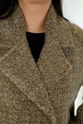 7GG Произведено Шерстяное Вискозное Пальто С Карманами Производитель женской одежды - 19101 | Настоящий Текстиль - Thumbnail