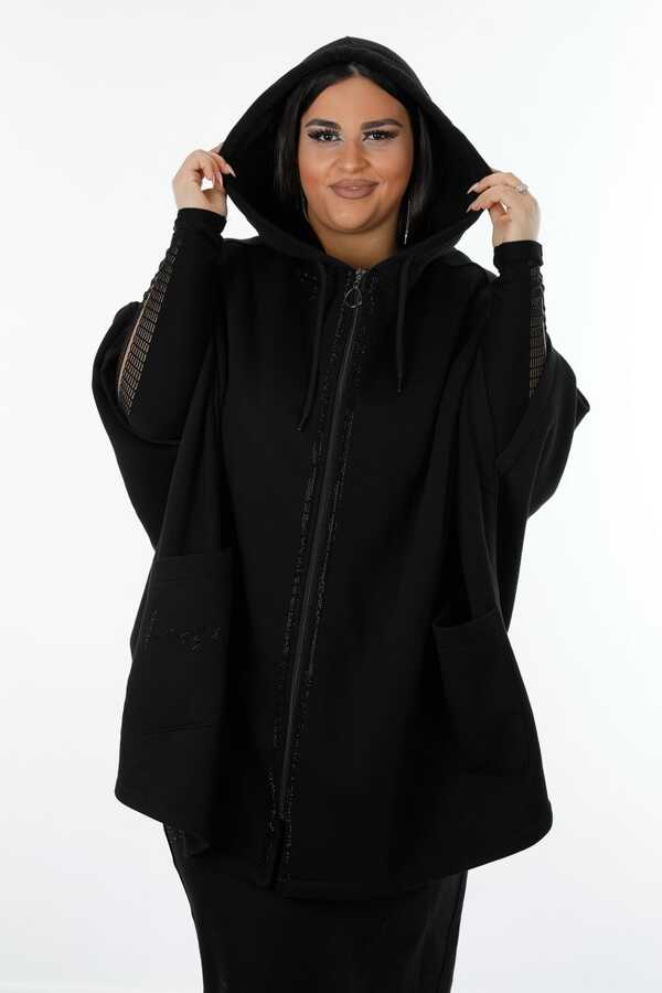 7GG Üretilen Viskon Panço Taş İşleme ve Fermuar Detaylı Cepli Kadın Giyim Üreticisi - 17360 | Reel Tekstil 7GG Üretilen Viskon Panço Taş İşleme ve Fermuar Detaylı Cepli Kadın Giyim Üreticisi - 17360 | Reel Tekstil