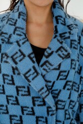 7GG Abrigo de viscosa de lana producida con bolsillos Fabricante de ropa de mujer - 19089 | Textil real - Thumbnail