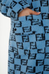 7GG Abrigo de viscosa de lana producida con bolsillos Fabricante de ropa de mujer - 19089 | Textil real - Thumbnail