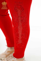 Спортивный костюм с аквалангом и двумя пряжами Производитель женской одежды с вышивкой из камня - 16526 | Настоящий текстиль - Thumbnail