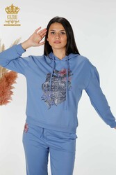 Спортивный костюм с аквалангом и двумя пряжами Производитель женской одежды с капюшоном - 17480 | Настоящий текстиль - Thumbnail