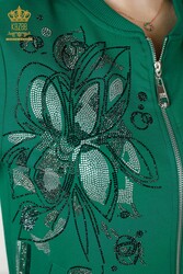 Спортивный костюм с аквалангом и двумя пряжами Производитель женской одежды с цветочным узором - 17494 | Настоящий текстиль - Thumbnail