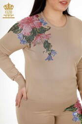 Спортивный костюм с аквалангом и двумя пряжами Производитель женской одежды с цветочным узором - 16522 | Настоящий текстиль - Thumbnail