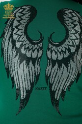 Спортивный костюм с аквалангом и двумя пряжами Производитель женской одежды с рисунком крыла ангела - 17466 | Настоящий текстиль - Thumbnail