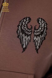 Спортивный костюм с аквалангом и двумя пряжами Производитель женской одежды с рисунком крыла ангела - 17466 | Настоящий текстиль - Thumbnail