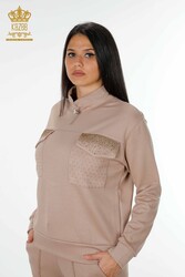 Спортивный костюм с аквалангом и двумя пряжами Производитель женской одежды с двумя карманами - 17429 | Настоящий текстиль - Thumbnail