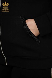 Спортивный костюм с аквалангом и двумя пряжами Производитель женской одежды с карманом на молнии - 17443 | Настоящий текстиль - Thumbnail