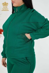 Спортивный костюм с аквалангом и двумя пряжами Производитель женской одежды на молнии - 17470 | Настоящий текстиль - Thumbnail