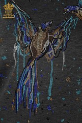 Спортивный костюм с аквалангом и двумя пряжами Производитель женской одежды с рисунком птицы - 17488 | Настоящий текстиль - Thumbnail