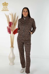 Спортивный костюм с аквалангом и двумя пряжами Производитель женской одежды смешанного рисунка - 17433 | Настоящий текстиль - Thumbnail