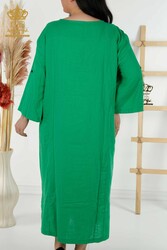 Vestido Confeccionado en Tela Algodón Lycra Dos Bolsillos Ropa Mujer - 20400 | Textiles reales - Thumbnail