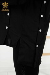 Botón de camisa Fabricante detallado de ropa de mujer con tela de algodón y lycra - 20328 | Textiles reales - Thumbnail