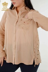 Camisas de tela de licra de algodón con encaje Fabricante detallado de ropa de mujer - 20319 | Textiles reales - Thumbnail