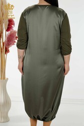 Vestido Producido con Tela de Algodón Lycra Texto Detallado Ropa de Mujer - 20331 | Textiles reales - Thumbnail