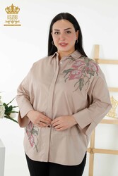 Camisas Producidas con Tela de Algodón Lycra Fabricante de Ropa de Mujer con Estampado Floral - 17053 | Textiles reales - Thumbnail