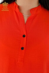 Vestido Hecho de Tela de Algodón Lycra Medio Botón Ropa de Mujer Detallada - 20384 | Textiles reales - Thumbnail