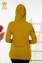 Angora İplikten Üretilen Triko Kapüşonlu Kadın Giyim Üreticisi - 40004 | Reel Tekstil - Thumbnail