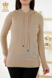 Sweat à capuche en tricot en fil angora Fabricant de vêtements pour femmes - 40003 | Vrai textile - Thumbnail