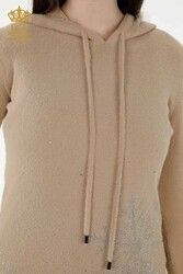 Sweat à capuche en tricot en fil angora Fabricant de vêtements pour femmes - 40003 | Vrai textile - Thumbnail