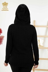 Sweat à capuche en tricot en fil angora Fabricant de vêtements pour femmes - 40003 | Vrai textile - Thumbnail
