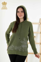 Knitwear Hoodie Made of Angora Yarn Women's Clothing Manufacturer - 40003 | Real Textile - Thumbnail