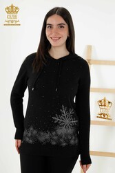 Knitwear Hoodie Made of Angora Yarn Women's Clothing Manufacturer - 40003 | Real Textile - Thumbnail