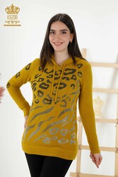 Knitwear Hoodie Made of Angora Yarn Women's Clothing Manufacturer - 40004 | Real Textile - Thumbnail