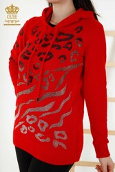 هودي تريكو مصنوع من خيوط الأنجورا مُصنّع ملابس نسائية - 40004 | نسيج حقيقي - Thumbnail