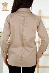 Detaillierte Damenbekleidung mit Hemdärmeln, hergestellt aus Baumwoll-Lycra-Stoff – 20247 | Echtes Textil - Thumbnail