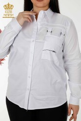 Hemdtasche Detaillierter Hersteller von Damenbekleidung mit Baumwoll-Lycra-Stoff - 20312 | Echtes Textil - Thumbnail