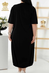 Kleid aus Baumwoll-Lycra-Stoff mit Taschen Damenbekleidung - 20323 | Echtes Textil - Thumbnail