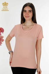 Realizzato con Tessuto in Viscosa Blusa - Manica Corta - Abbigliamento Donna - 79177 | Tessuto reale - Thumbnail