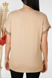 Blusa In Tessuto Viscosa Manica Corta Abbigliamento Donna - 78916 | Tessuto reale - Thumbnail